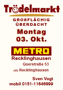 Recklinghausen METRO Trödelmarkt