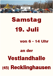 Trödeln in Recklinghausen an der Vestlandhalle seit 1987