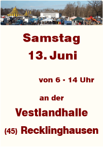 Trödeln an der Vestlandhalle Recklinghausen