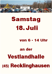 Trödeln an der Vestlandhalle Recklinghausen