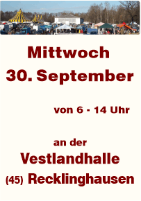 Trödeln an der Vestlandhalle Recklinghausen