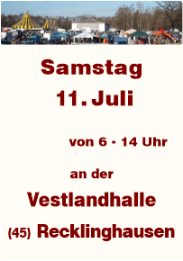 Trödeln an der Vestlandhalle Recklinghausen