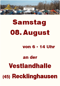 Trödeln an der Vestlandhalle Recklinghausen