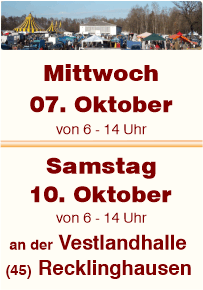 Trödeln an der Vestlandhalle Recklinghausen
