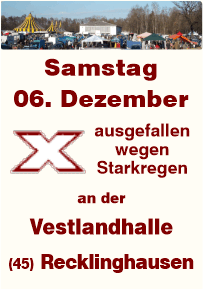 Trödeln in Recklinghausen an der Vestlandhalle seit 1987