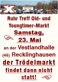 Trödeln an der Vestlandhalle Recklinghausen