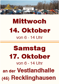 Trödeln an der Vestlandhalle Recklinghausen