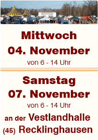 Trödeln an der Vestlandhalle Recklinghausen